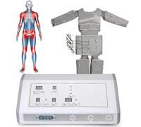 Electric Lymphatic Drainage Massager, Air Compression Therapy Weight Loss Massage Machine for Legs, Feet, Waist, Arms, Weight Muscle Pain, Beauty Body Sculpt Slimming Instrument (Silver)