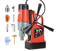 Electric Mag Drill with 16mm Boring Dia, Portable Magnetic Drill Press Machine, Stepless Speed & Reversible Direction, for Metal Working 13 mm Drilling Range