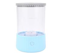 Electric Makeup Brush Cleaner Automatic Makeup Brush Cleaner Machine USB Plug in 7000RPM Make Up Brush Cleaner and Dryer Transparent Body Design for Professional Beauty (Blue)