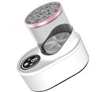 Electric Makeup Brush Cleaner Automatic Makeup Brush Cleaning Machine with Reverse Power Technology for Quick Efficient Cleaning and Drying Pink White ABS PC TPE Material