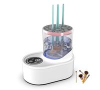 Electric Makeup Brush Cleaner, Electric Cleaner for Lazy People, Makeup Brush Automatic Cleaning Tool - No Drying Function (WHITE-2)