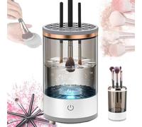 Electric Makeup Brush Cleaner, Fast Makeup Brush Cleaner Machine with Makeup Brush Cleaning Mat, Beauty Blender Cleaners for All Size Makeup Brush, Great Presents for Makeup Friends(Black)
