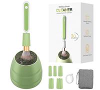 Electric Makeup Brush Cleaner Machine -15000RPM Fast Deep Cleaning and Dry Make Up Brushes Efficient Cleaning with Storage Cas, Portable Spinning Washer, Gift for Women-Green