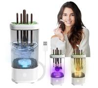 Electric Makeup Brush Cleaner Machine, 2 in 1 Make up Brush Cleaner and Dryer for Travel Home Use, Automatic Spinning Make up Brushes Cleaner for Makeup Lovers & Professionals
