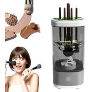 Electric Makeup Brush Cleaner Machine, 2025 New Automatic Portable USB Reusable Make Up Brush Cleaner Set, Makeup Brushes Cleaner for Quick Cleaning and Drying All Size Beauty Makeup Brushes (Black)