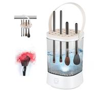 Electric Makeup Brush Cleaner Machine,3-in-1 USB Automatic Makeup Brushes Cleaner,Quick Wash in Seconds Cosmetic Brushes Cleaning Tools,Hand Free Make up Brush Cleaner Set for Cleaning and Drying