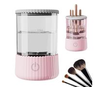 Electric Makeup Brush Cleaner Machine, Cosmetic Brush Cleaner, Automatic Cosmetic Brush Cleaner for All Size Beauty Makeup Brushes, Gift for Women, Friend, Christmas (Pink)