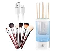 Electric Makeup Brush Cleaner Machine,USB Automatic Makeup Brush Cleaner,Hand Free Make up Brush Cleaner Set,Quick Wash in Seconds Cosmetic Brushes Cleaning Tools for Cleaning and Drying