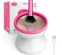 Electric Makeup Brush Cleaner Machine - USB Powered, Automatic Makeup Brush Cleaner for Fast and Deep Cleaning - Portable Brush Cleaning Device with Rotating Silicone Fit for All Size Makeup Brushes
