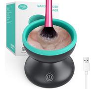 Electric Makeup Brush Cleaner Machine - USB Powered, Automatic Makeup Brush Cleaner for Fast and Deep Cleaning - Portable Brush Cleaning Device with Rotating Silicone Fit for All Size Makeup Brushes