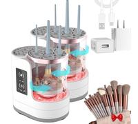 Electric Makeup Brush Cleaner Machine With 13 Luxury Brushs Set, Portable & Automatic Deep Cleaning (2 * Cleaner +26 Brush Set)
