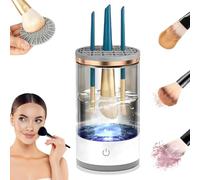 Electric Makeup Brush Cleaner,Multi-Use Cosmetic Brush Cleaner, Automatic Spinning Makeup Brush Cleaner for All Size Makeup Brushes (White)