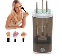 Electric Makeup Brush Cleaner, Multifunctional Cosmetic Brush Cleaner, Portable Automatic Makeup Brush Cleaning Solution with Dryer Holder, Charger, USB-C Cable (Grey)