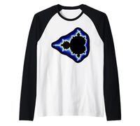 Electric Mandelbrot Set Fractal Geometry Retro Shapes Mania Raglan Baseball Tee