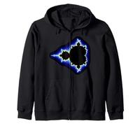 Electric Mandelbrot Set Fractal Geometry Retro Shapes Mania Zip Hoodie