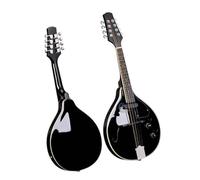 Electric Mandolin Eight String Guitar Set Musical Instrument Adult Beginner Acoustic Mandolin Instrument(Black 2)