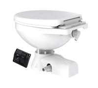 Electric Marine Toilet, 12V Horizontal Boat/RV/Camper/Yachts Toilet, Compact Design for Space Saving