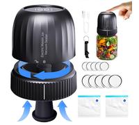 Electric Mason Jar Vacuum Sealer Electric Vacuum Sealer 3-in-1 Automatic Sealer Compatible with Vacuum Bags, Can Opener, Wide Mouth and Regular Mouth Mason Jar Lids for Food Storage (Solid Color)