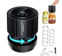 Electric Mason Jar Vacuum Sealer Kit, 3 in 1 Cordless Vacuum Sealer Machine for Wide & Regular Mouth,Seal Containers with Can Opener, Lids for Food Storage and Fermentation