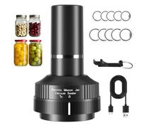 Electric-Mason-Jar-Vacuum-Sealer WEIYII Electric Jar Vacuum Sealer Kit For Mason Jars Wide Mouth and Regular Mouth Jar Lids for Food Storage Portable Vacuum Sealer