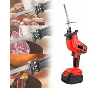 Electric Meat and Bone Saw, Cordless Reciprocating Cutter for Meat, Bones, PVC, and Branches with Storage Box, E-Commercial Home Butcher Tool