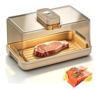 Electric Meat Defrosting Tray for Quick Thawing, 360° Warm Air Circulation, Visual Lid, Efficient 19L Capacity Food Thawing for Home Kitchen Use