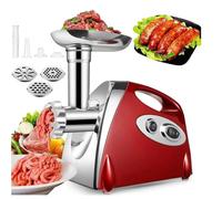 Electric Meat Grinder, 2800W Max Power, Heavy Duty with 3 Cutting Plates, Reverse Function for Easy Cleaning, Ideal for Home Kitchen and Professional Use