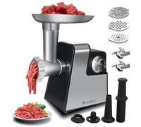 Electric Meat Grinder, 2800W Max Stuffer, Stainless Steel Meat Grinder with 2 Blades, 3 Plates, Sausage Tube and Kubbe Kit for Home Kitchen Use