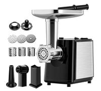 Electric Meat Grinder, 3 in 1 Meat Mincer Machine with 3 Slicers, Blade, 3 Plates, 2000W Stainless Steel Sausage Maker for Home Kitchen and Commercial Use