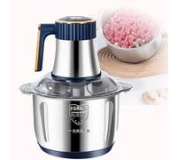 Electric Meat Grinder, 500W Electric Food Chopper with 5L Stainless Steel Bowl, 5 Speed Control, Push Button Meat Mincer Food Processor with 6 Blades, for Vegetable Fruit Garlic (Color : Black)