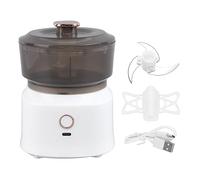 Electric Meat Grinder Electric Peeling Garlic Masher Kitchen Food Chopper USB Charging Meat Grinder Vegetable Chopper Kitchen Gadgets Quick Shredding Easy To Clean Durable (White)