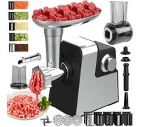 Electric Meat Grinder & Sausage Stuffer with Sausage Filling Tube, Cross Blades, 3/5/7mm Stainless Steel Cutting Plates - Powerful & Easy to Clean, Quick Grinding for Home UseKubbe