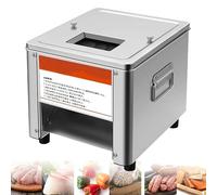 Electric Meat Slicer, 850W Commercial Grade Stainless Steel for Chicken, Beef, Fish & Vegetables, 21mm Cutting