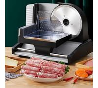 Electric Meat Slicer with Stainless Steel Blade, Adjustable Thickness, Detachable and Easy to Clean, for Meat, Cheese, and Vegetables