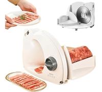 Electric Meat Slicer with Stainless Steel Blade, Adjustable Thickness, Removable Design for Deli Meat, Cheese and Bread