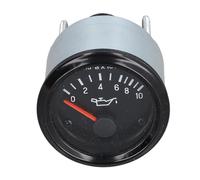 Electric Mechanical Oil Pressure Gauge Kit, Led Backlight Press Meter with 52mm Opening Size 0-10KPa X 100 Oil Tank Gauge for Automotive Replacement (24V(350-040-017))