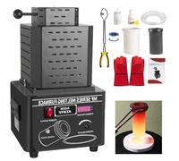 Electric Melting Furnace, 1600℃ Digital Smelting Machine, 5000W Metal Casting Kit with Graphite Crucible, Fast Smelting Time of 3-5 Minutes