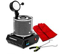 Electric Melting Furnace | 3kg Capacity 1900W Metal Casting Kit | 230V Gold/Silver/Copper Smelter with Crucible