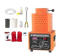 Electric Melting Furnace 5000W Electric Gold Melting Furnace, 2912℉ Mini Medium Frequency Melting Furnace With Graphite Crucible, 3-5Min Melting Time, Metal Smelting Casting Kit For Industry, Worksho