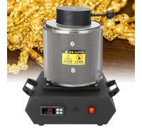 Electric Melting Furnace Kiln, 1150℃/2102℉ with Graphite Crucible and PID Control, for Casting Refining Precious Metals