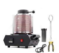 Electric Melting Furnace Kit for Gold, Silver, Copper, Aluminum Smelting, High-Temperature 2102℉/1150℃, Includes Graphite Crucibles, Ideal for Scrap Metal Processing