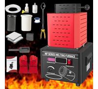 Electric Melting Furnace Kit, Medium Frequency Smelting Machine with Graphite Crucible, Fast 3-5 Minute Smelting Time, for Gold, Silver, Copper, Aluminum, 2kg Capacity