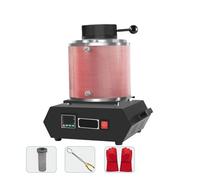 Electric Melting Furnace Machine, High Temperature Melting of Gold Silver Copper Aluminum Melting Furnace Jewelry Making Tool for Metal/Jewelry/Wood/Jade(1KG red)