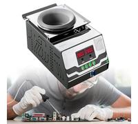 Electric Melting Solder Pot,Digital Lead Welding Crucible,Soldering Furnace with Desoldering Bath and Dual Digital Display,0-600℃ Set Freely and Heating Fast,for Melting Metal(Φ50*40mm)