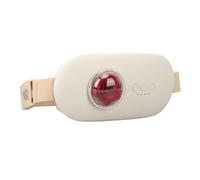 Electric Menstrual Heating Pad Plush Adjustable Rapid Heating Cordless Abdominal Massager for Back Waist Pain Period Cramp