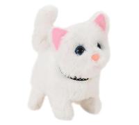 Electric Meowing Cat Peluga - Robotic Stuffed Toy Animal, Interactive Touch Control Kitten | Soft Sound Toy Companion Answer, Furry Electronic Animal Conveyed Co