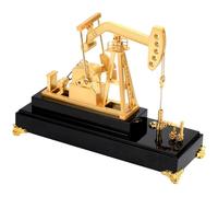 Electric Metal Oil Well Pump Jack Model, Smooth Mechanical Motion, Industrial Engineering Desk Display, Educational & Collectible Model for Hobbyists & Professionals, Ideal as Gift
