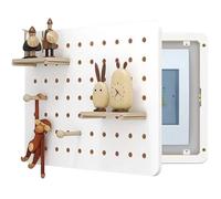 Electric Meter Box Cover Decorative Wall Fuse Box Covers, Wooden Consumer Unit Wall Mounted Meter Cabinet for Hiding Electricity Meters for Living Rooms Bedrooms White 40 x 30cm