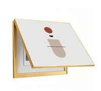 Electric Meter Box Cover Decorative,Wall-Mounted Concealed Distribution,Modern Circuit Breaker Decorative Art,Fuse Box Cover,Creative Hanging Circuit Breaker Panel(Gold-B,45cm*55cm(17.7 * 21.6IN))