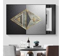 Electric Meter Box Cover Indoor Electrical Meter Cover, Flip Cover Meter Box Decorative Picture Frame Electric Box Decorationfor Restaurant Living Room Bedroom,01,60x50cm